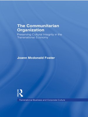 cover image of The Communitarian Organization